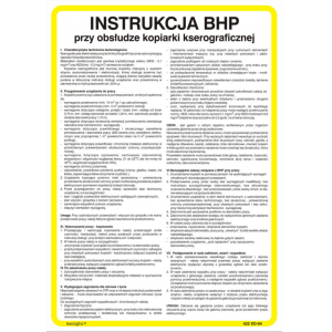 Instrukcja BHP pracy przy obsłudze kopiarki kserograficznej